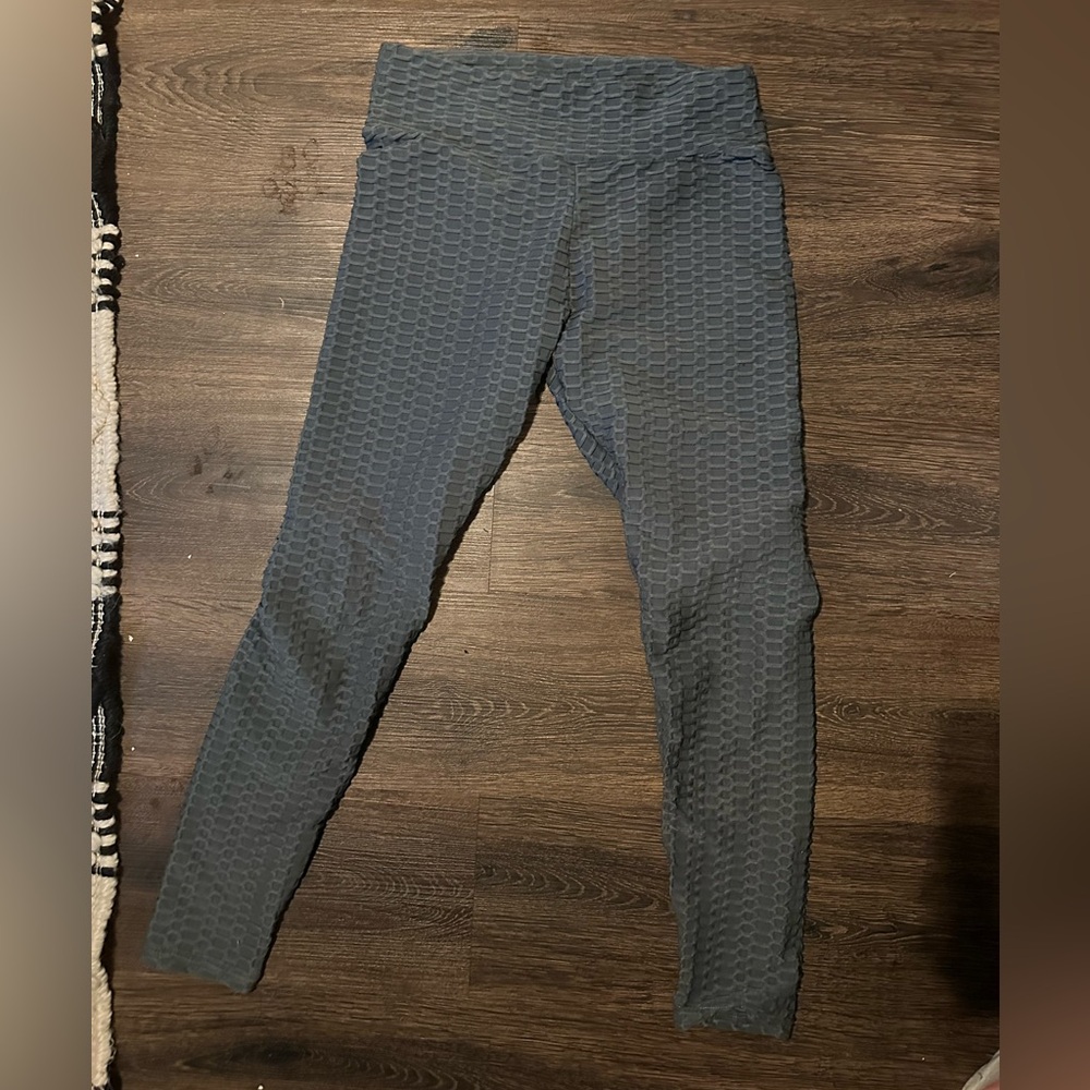 Textured Gray Leggings